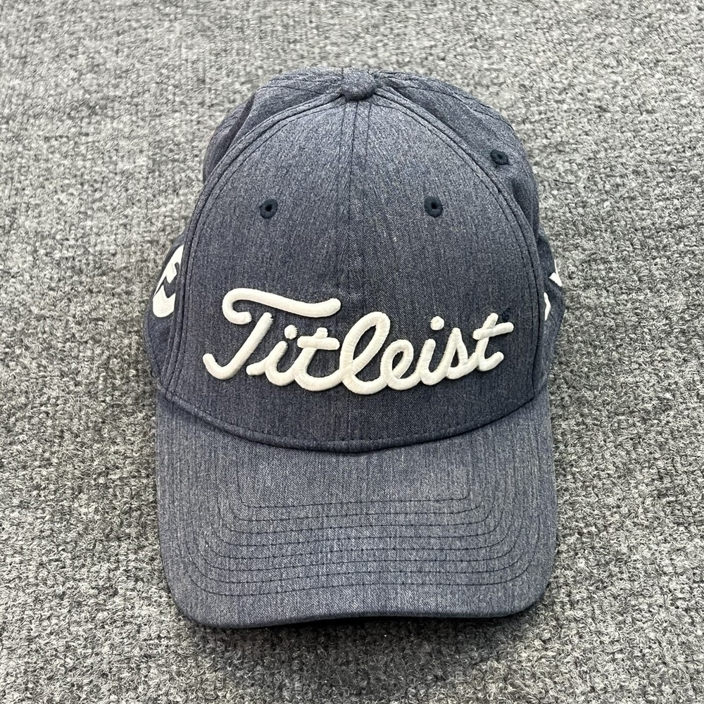 Titleist Golf Hat Mens M/L Blue Pro V1 Footjoy Flex Fit Cap